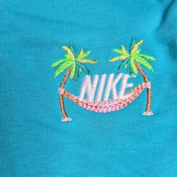 1210 NWT Nike Club FT Flow Vibes Shorts Sz Medium White/Dusty Cactus - Picture 5 of 7